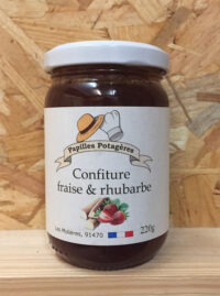 Confiture Fraise-Rhubarbe, Les Papilles Potagères – 220g