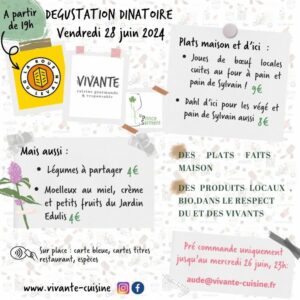 Lire la suite à propos de l’article Réserver votre diner Vendredi 28 Juin